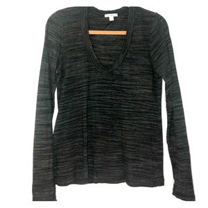 Long sleeved James Perse t-shirt, black heathered